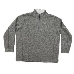 Eddie Bauer Gray Pullover Sweater Men 2XL Polyester Fleece Classic